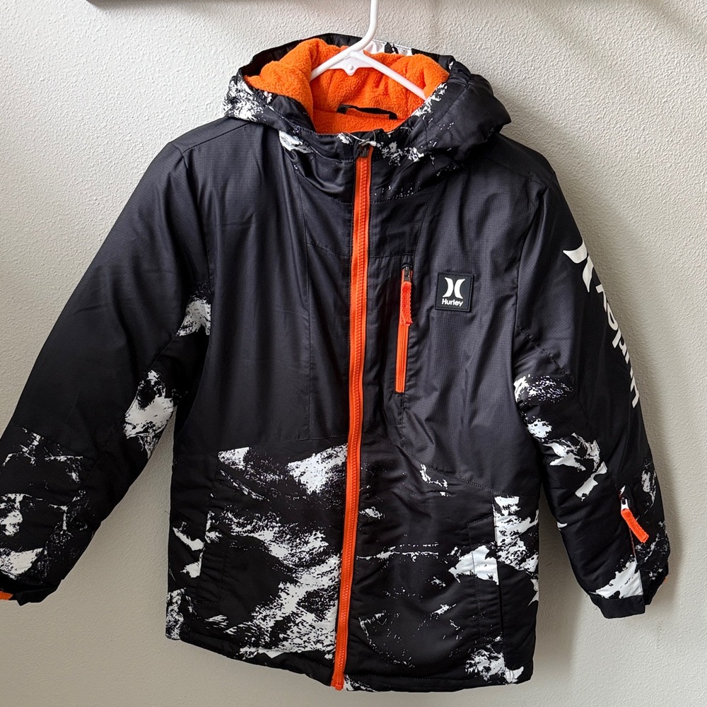 Hurley Youth Snow Jacket  Black and Orange